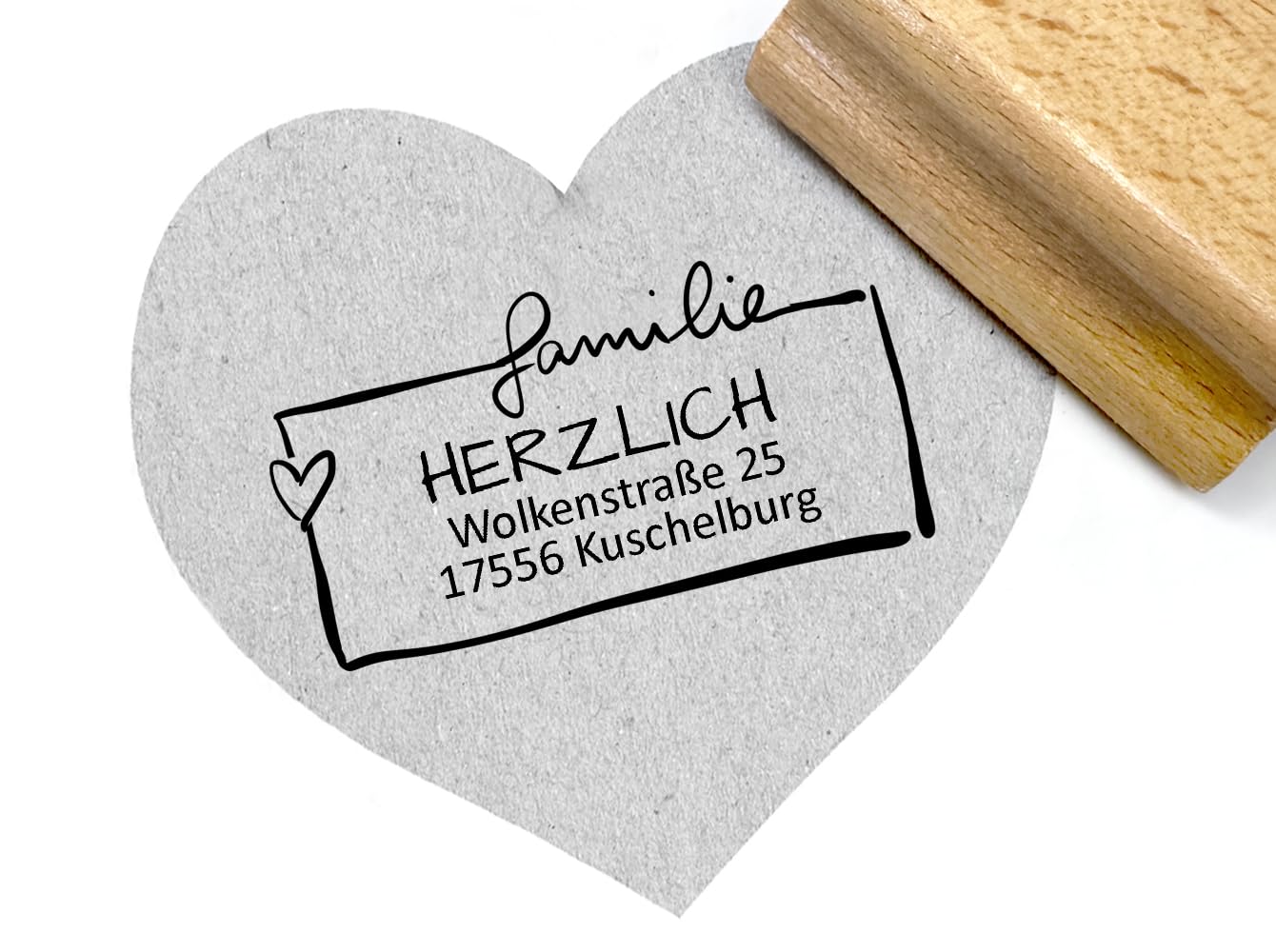 Webermann Personalisierbarer Holz Stempel - Adressstempel Mit Namen Individualisierbar
