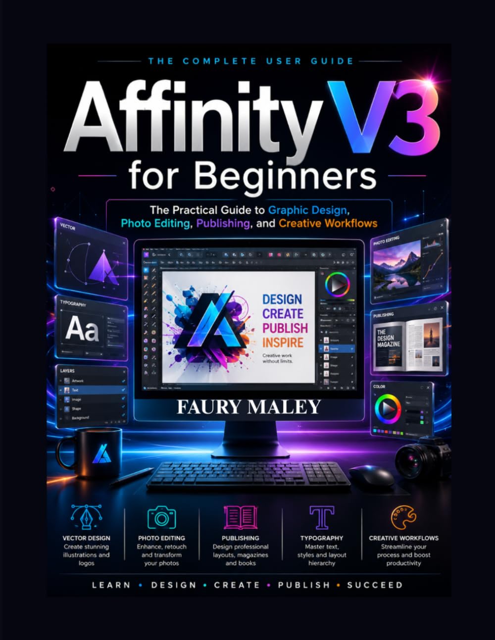 Affinity V3 for Beginners: The Practical Guide to Graphic Design, Photo Editing, Publishing, and Creative Workflows