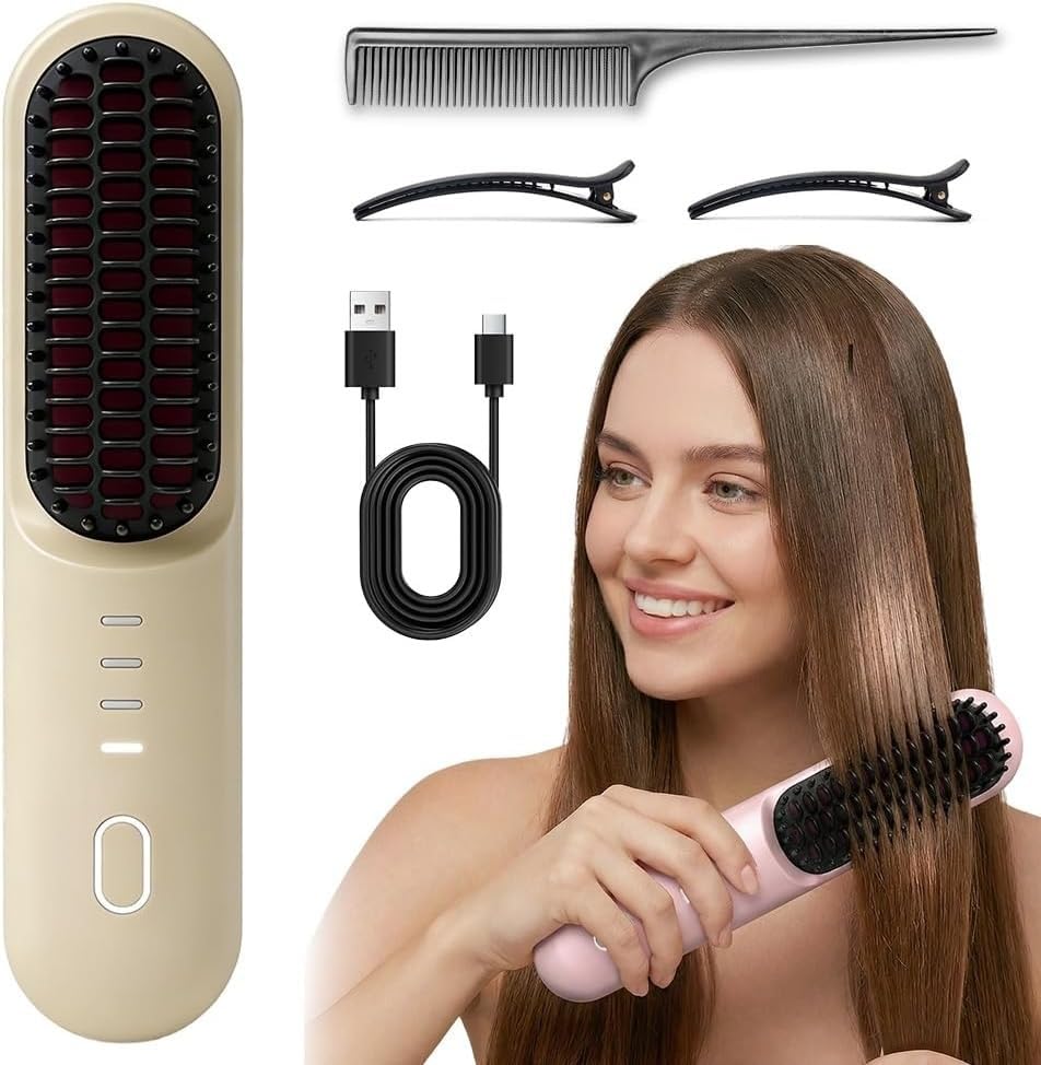 Cepillo alisador inalámbrico Go Brush Pro para cabello corto miniatura 1