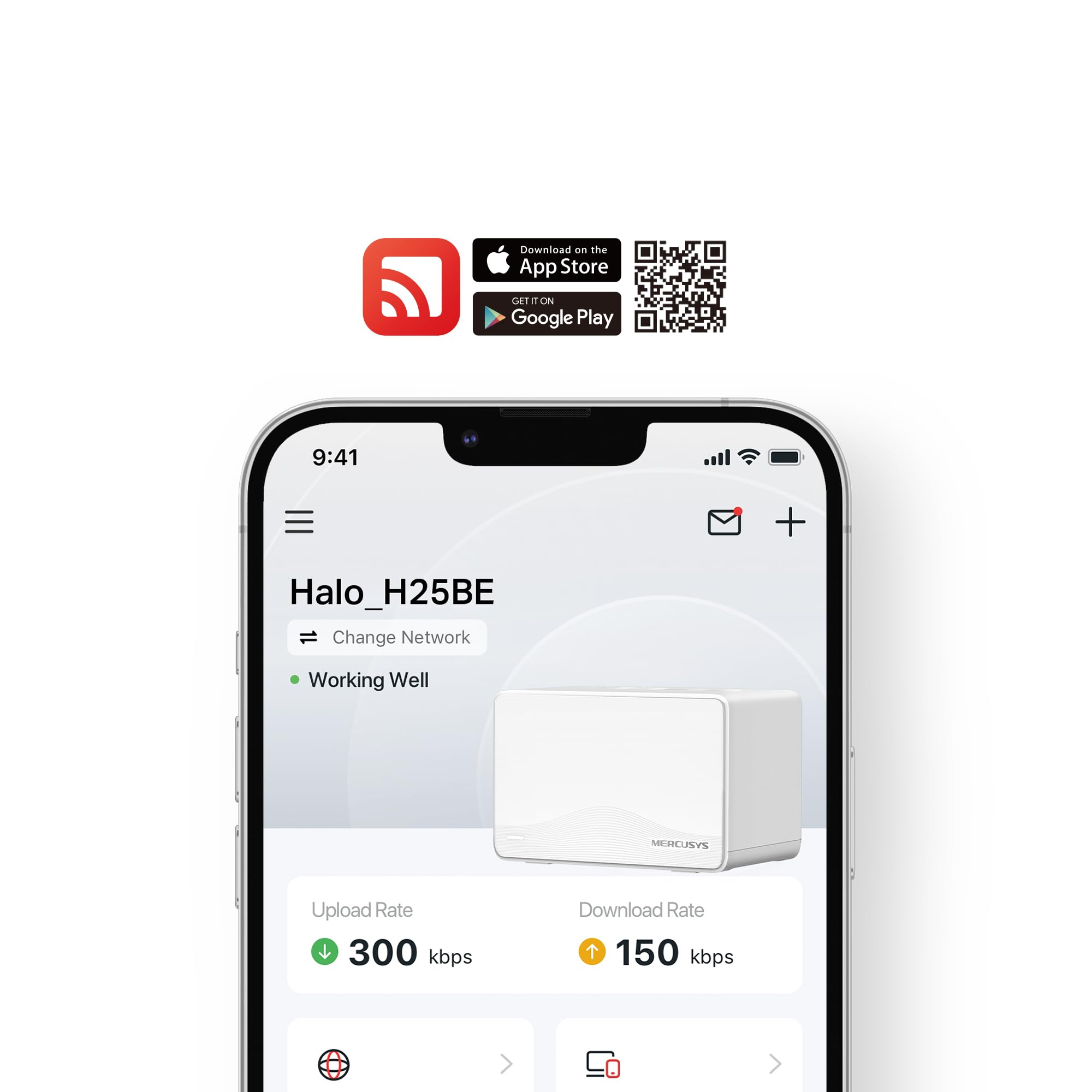 Mercusys Halo H25BE Mesh WLAN Set (2er-Pack), Wi-Fi 7 BE3600 Dualband-Router & Repeater, 3 × Gigabit-Anschlüsse pro Einheit, MU-MIMO, WPA3, Kindersicherung, empfohlen für Häuser mit 2–4 Schlafzimmern