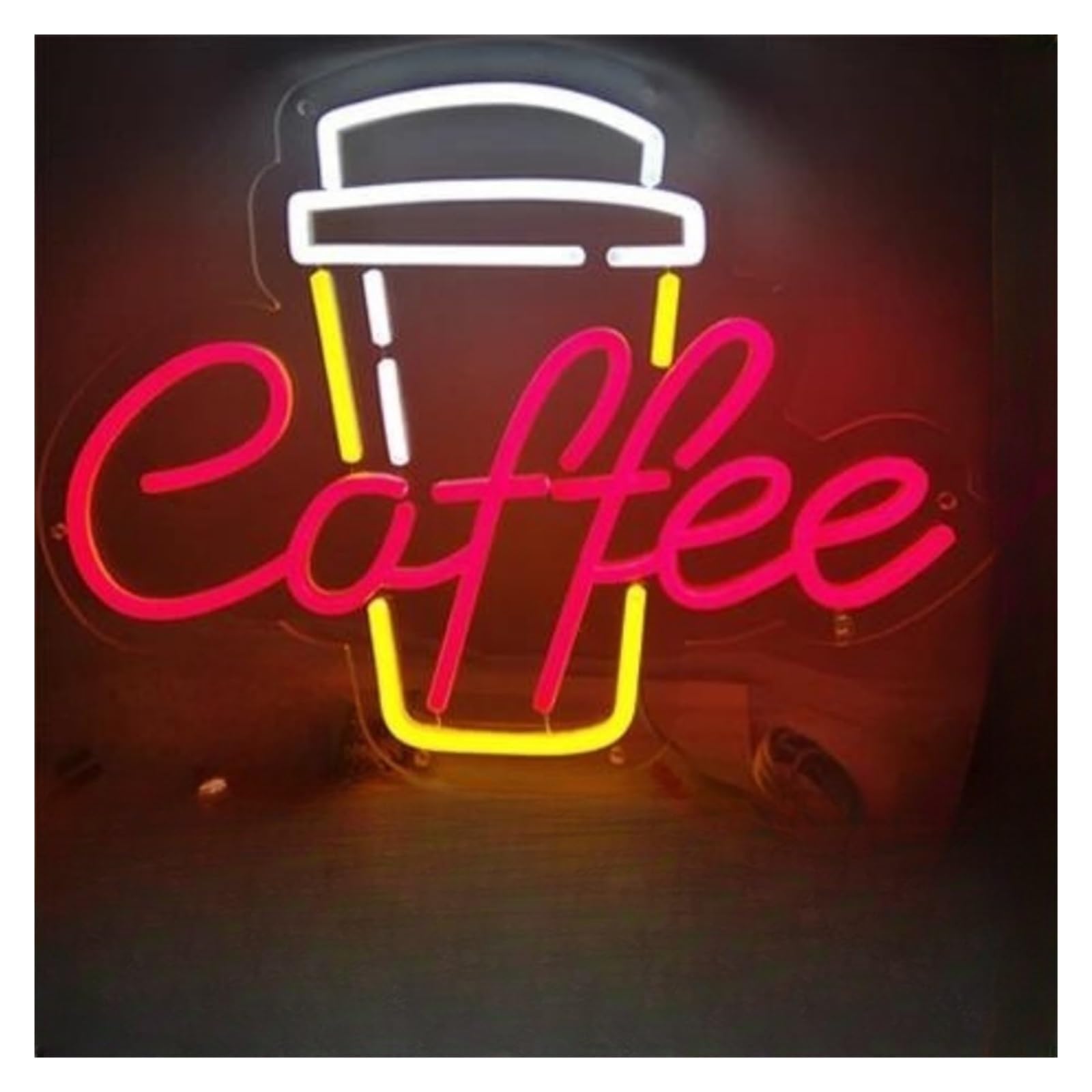 Insegna al Neon Insegne Al Neon Per Caffè Alimentate Tramite USB, Lettere Al Neon, Tazza Da Caffè Adatte Per Decorazioni Per Negozi, Insegne Commerciali 30cmx40cm