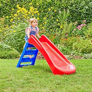 Palplay 907184 Red & Blue Junior Folding Slide Indoor & Outdoor Use | 18 Months +| No Assembly Required, One Size
