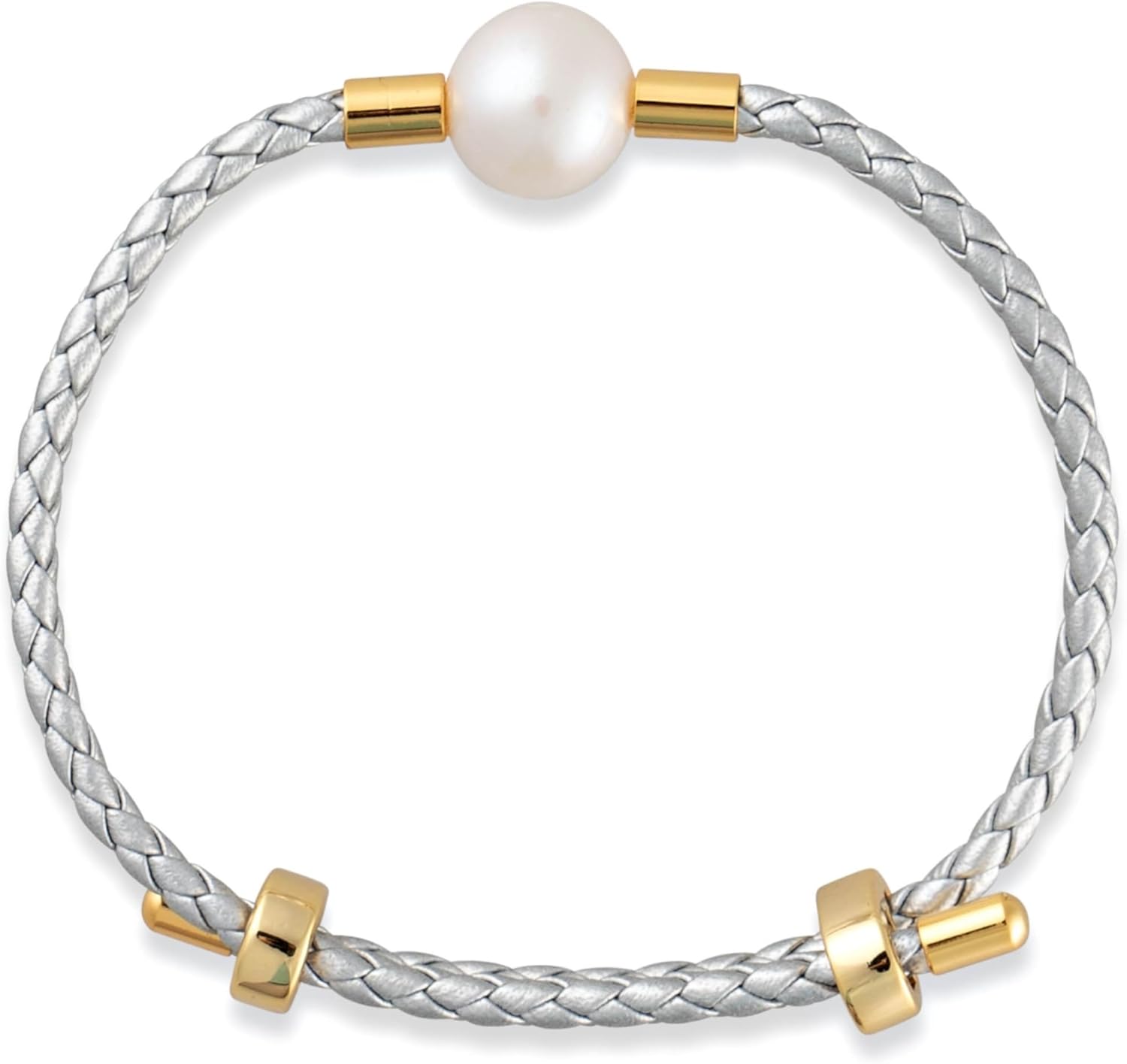 Single Pearl, AA Quality on Vegan Leather, 10-12mm Real Freshwater Pearl