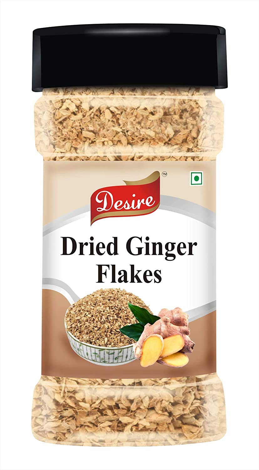 Desire Dried Ginger Flakes 150 Gram [Rich Aroma, Improves Digestion & Boosts Immunity]