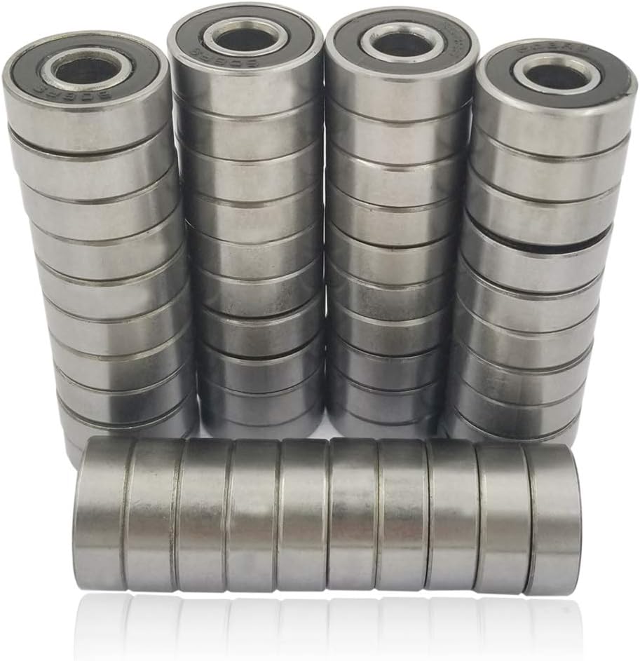 50 PCS 608-2RS Skateboard Bearing, 8x22x7, Sealed