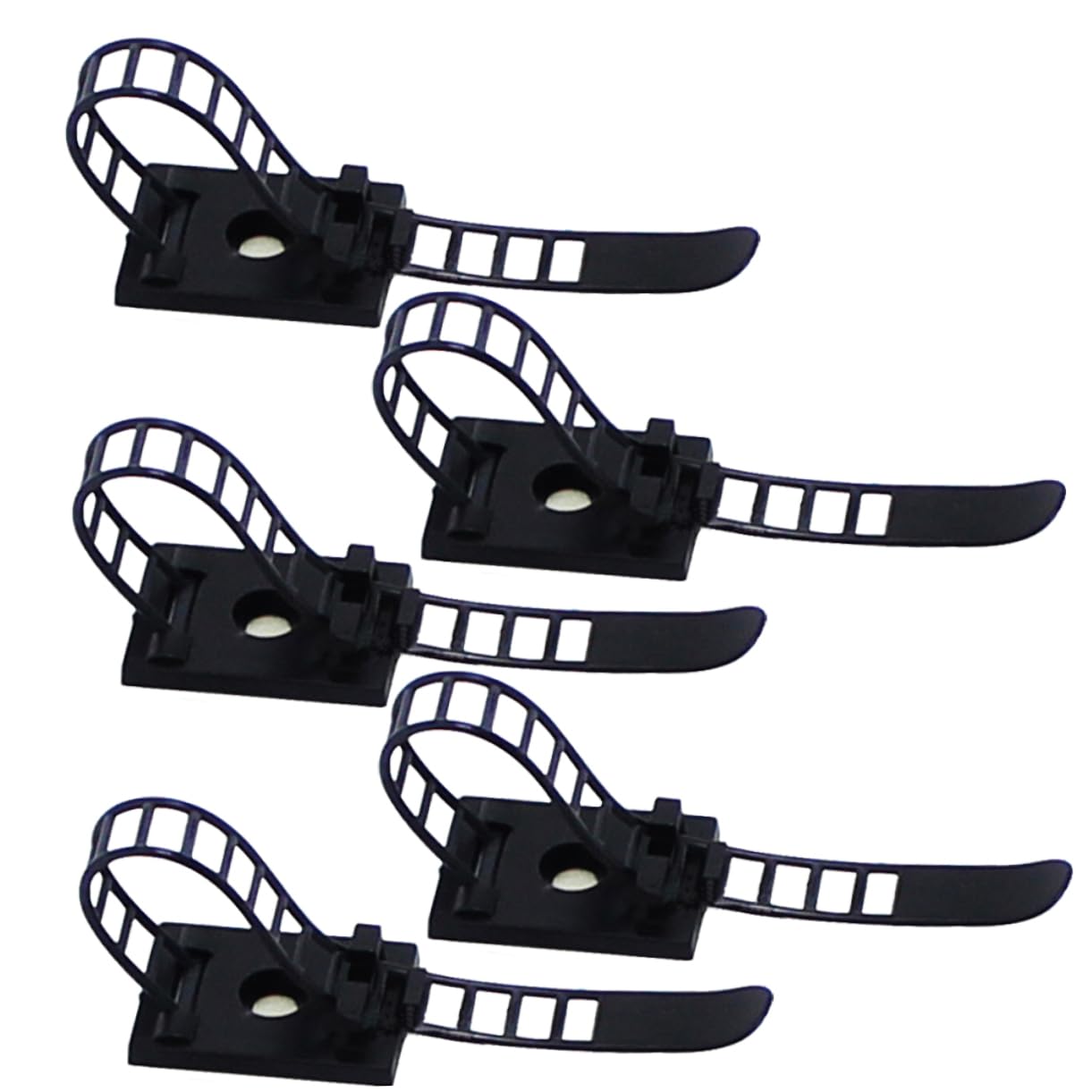 Housoutil 3 Sätze Verstellbare Kabelklemmen Kabelclip Kabel-organizer Kabelhalterklemmen Dsl-kabel Selbstklebende Drahtklammern Kabelhalter-organizer Usb-kabelhalter Black 50 Stück * 3