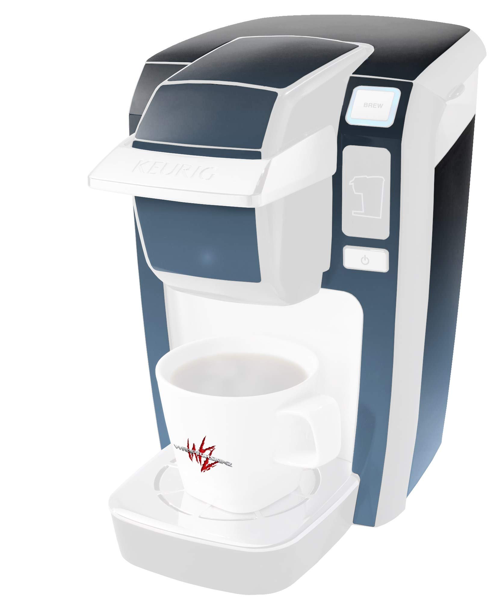 Decal Style Vinyl Skin compatible with Keurig K10 K15 Mini Plus Coffee Makers Smooth Fades Blue Dust Black