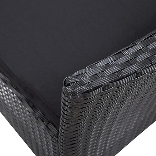 Miniatura 8 de Juego de comedor de 5 piezas para exteriores, muebles de patio cuadrados modernos con marco de acero recubierto de polvo y ratán PE resistente a la