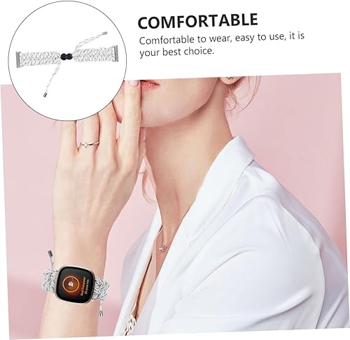 Miniatura 3 de 2 piezas de correa de cuerda relojes inteligentes para hombres relojes de señoras reloj pulsera inteligente para mujer reloj de cuerda reloj