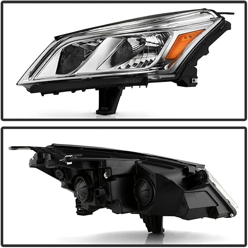 Miniatura 2 de ACANII - Para Chevy Traverse Chrome Housing Factory OE Style Faros delanteros izquierda y derecha 2013 2014 2015 2016 2017