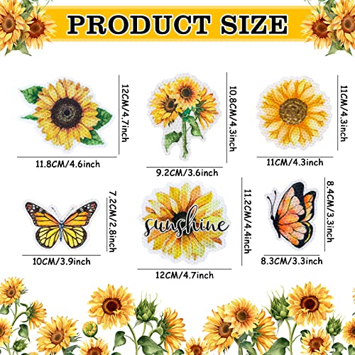 Imanes decorativos girasol pack x17 piezas miniatura 2