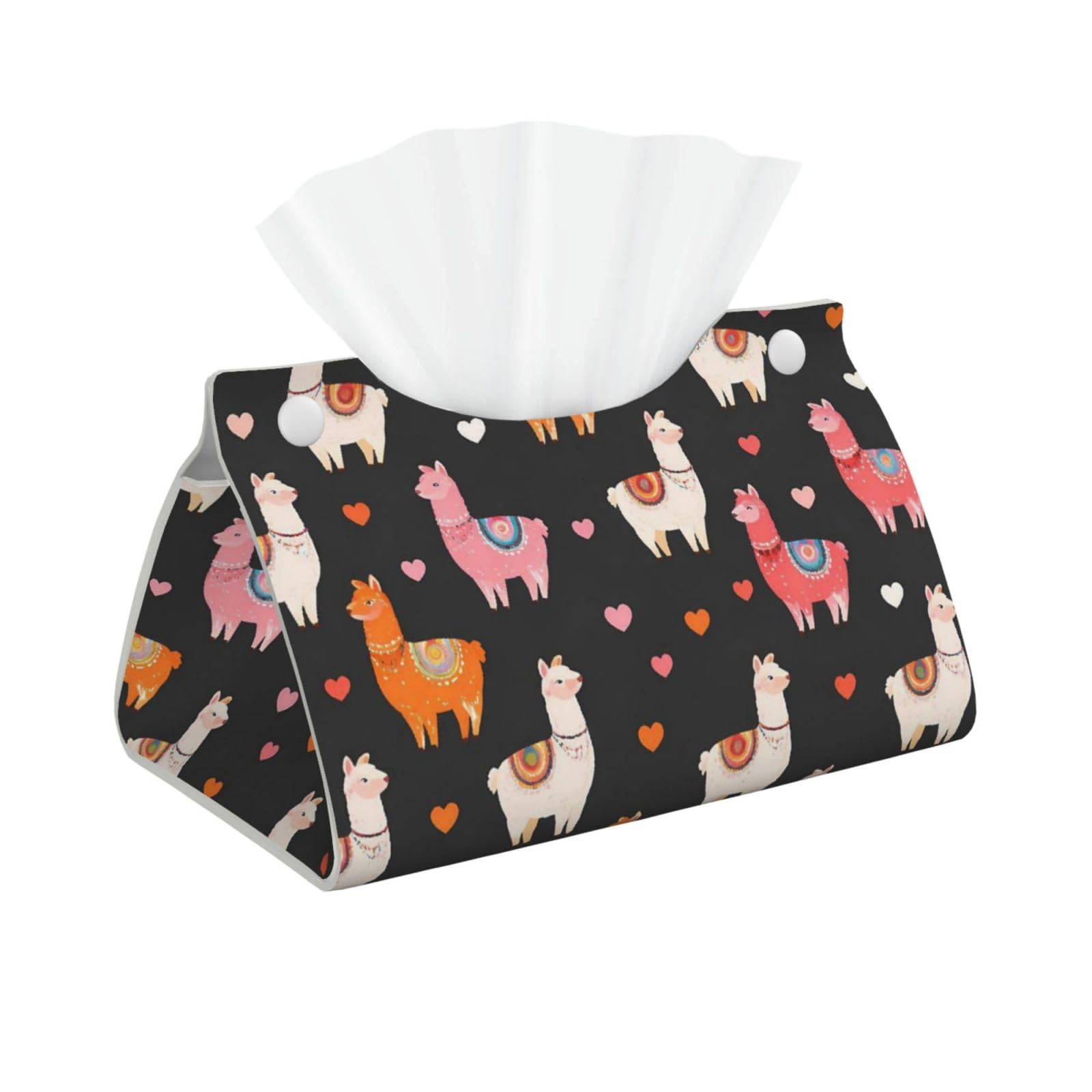 Llama Alpaca Long Tissue Box Cover Holder Home Decor Aesthetic 7.87'' x 5.12'' x 0.98''