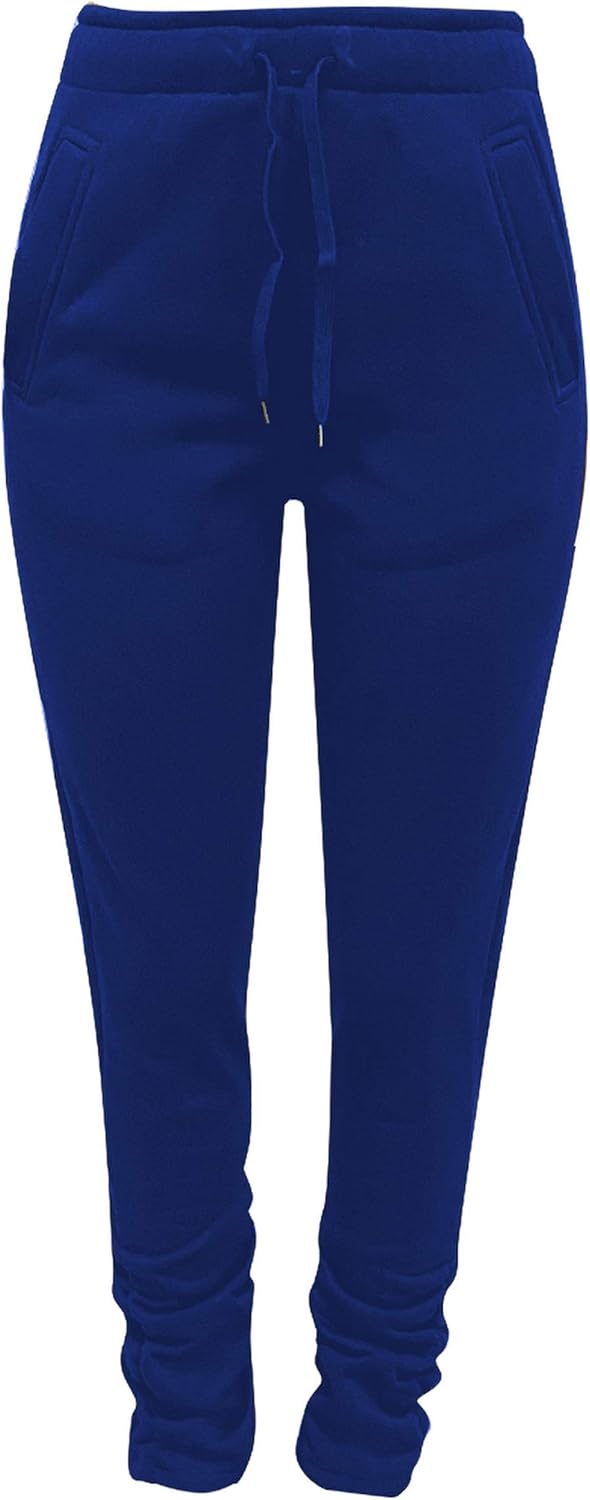 Lucuna Womens Stacked Fleece Sweatpants Sherpa Lined Thicked Warm Athletic Active Jogger Ruched Lounge Pants - Image 3