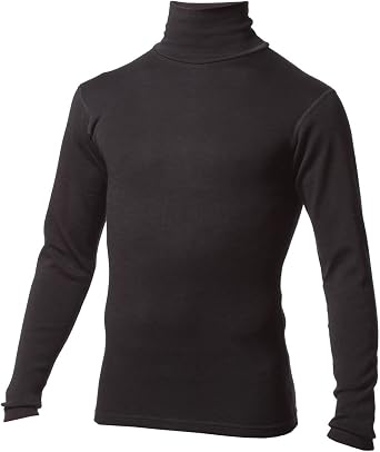 100% Merino Wool Mens Turtleneck - Midweight Long Sleeve Base Layer