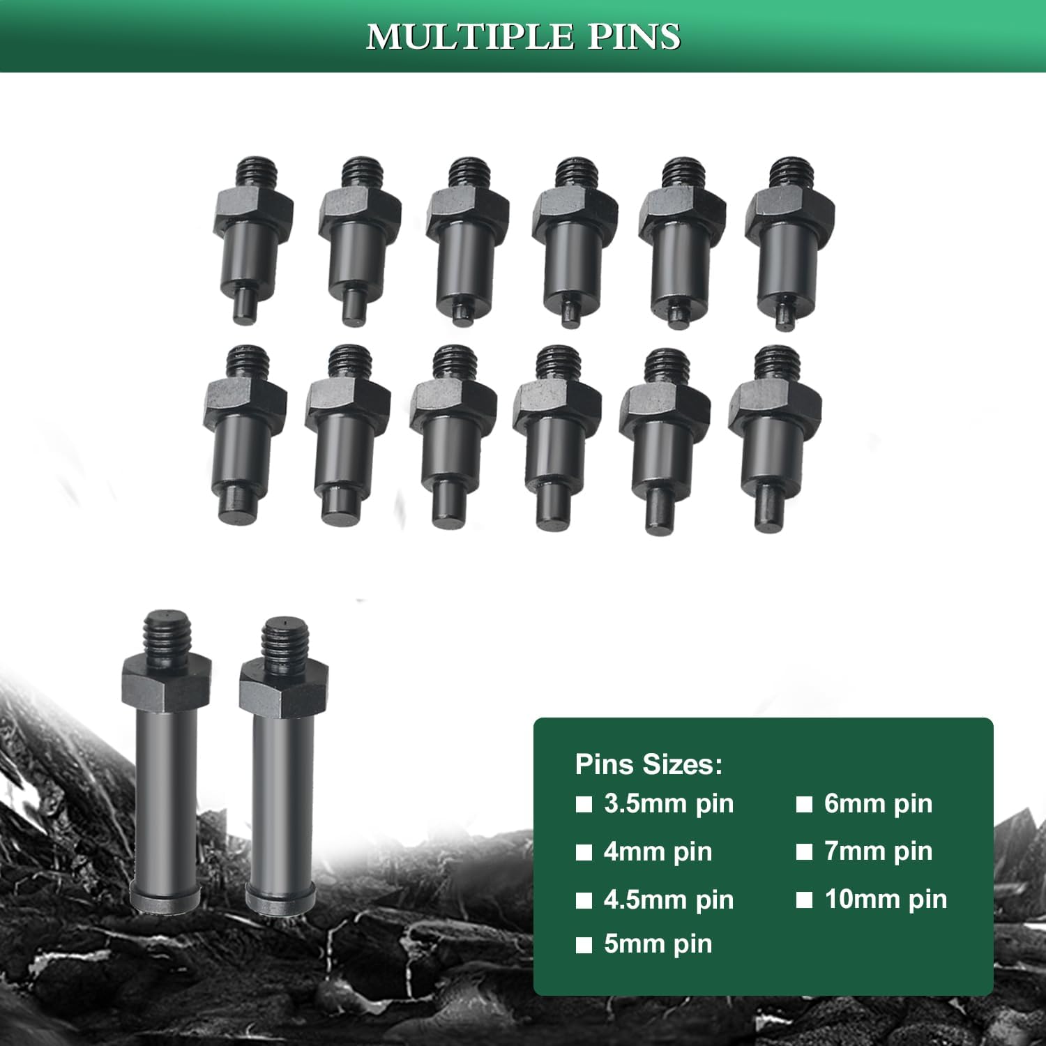 LainKeen 15PCS Pulley Holder Tool Kit, Universal Pin Spanner Wrench Set, 1/2-inch Drive Ratchet Adjustable Spanner Wrench with Variable Pins fits Camshaft Pulleys, Fan Clutch Removal Wrench Tool