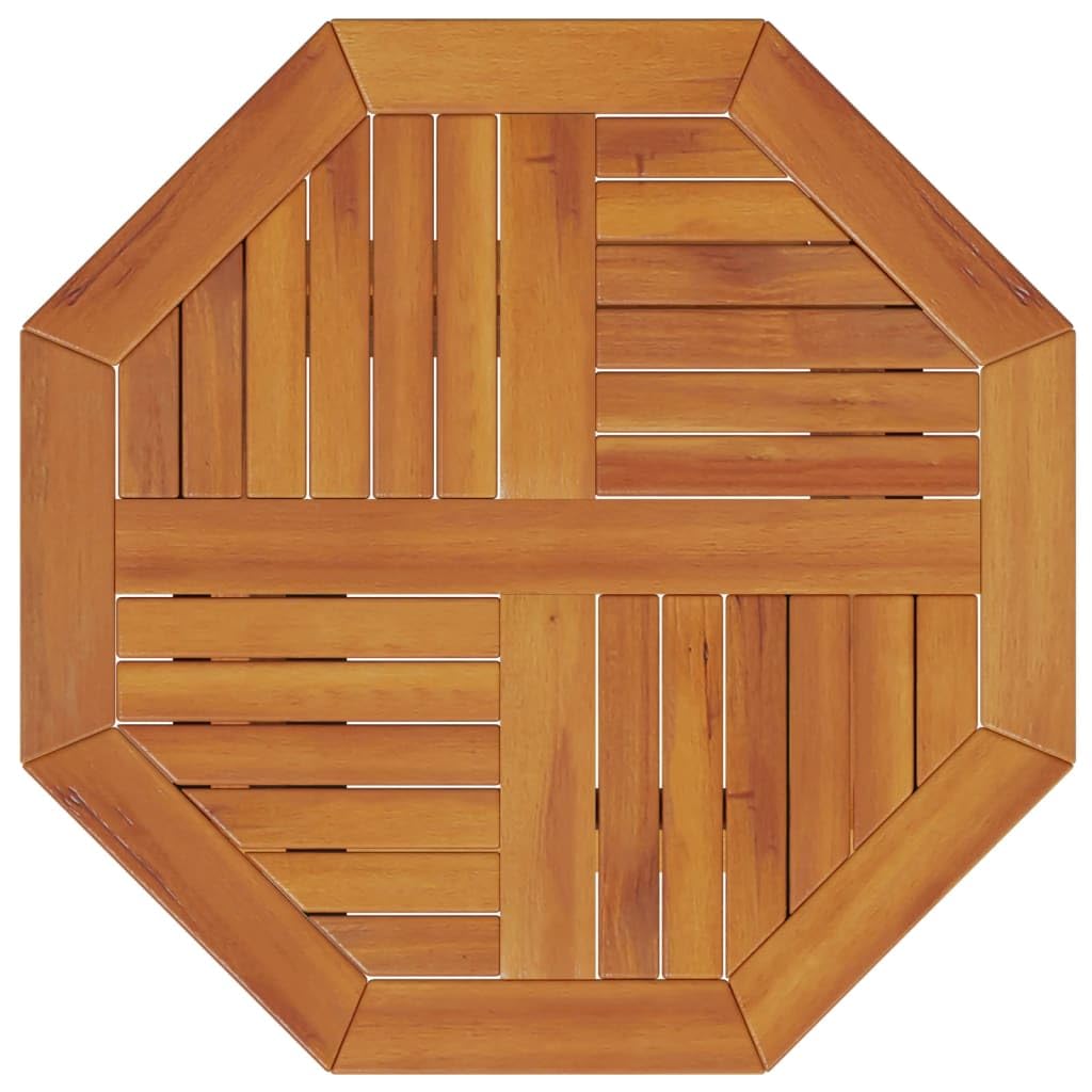 Tavolo da giardino pieghevole in legno massiccio di acacia, diametro 60 x 75 cm, tavolo da terrazza con effetto a doghe, tavolino salvaspazio per balcone, giardino e campeggio