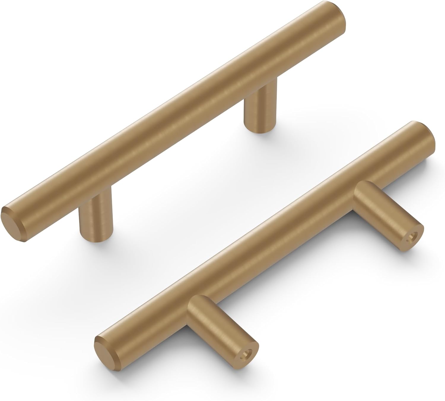 Champagne Bronze Modern Bar Pulls with Mounting Hardware