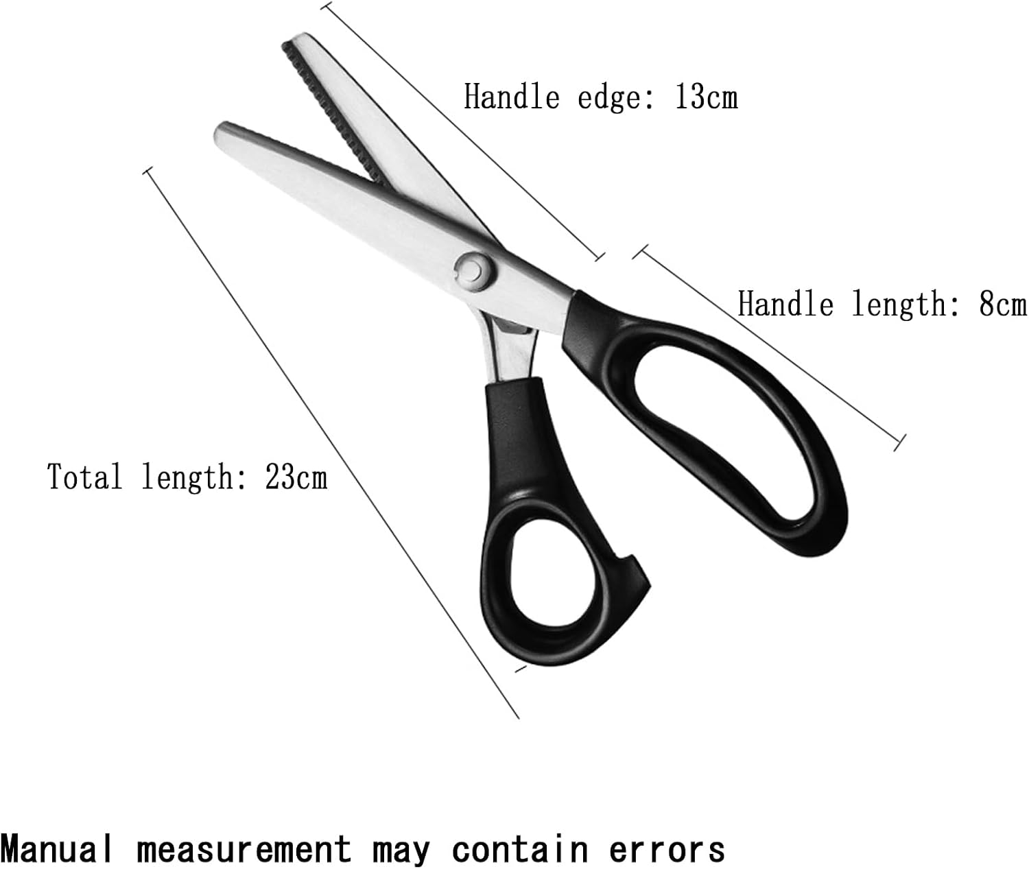 iDili Stainless Steel Toothed Scissors - Serrated/Lace Edge Scissors for Orange Peel Lemon Peel, Cocktail Decoration & Fabric Cutting, Sharp Wear-Resistant Kitchen Bar Tool（Serrated）