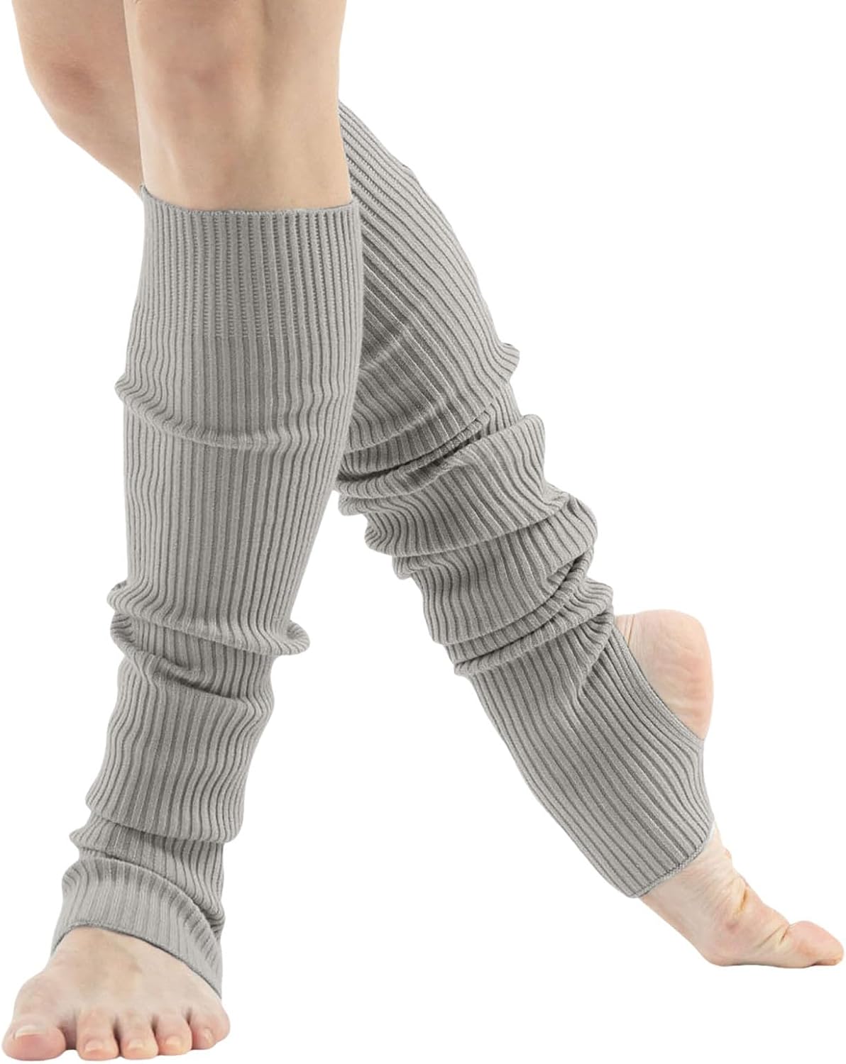80S Ribbed Leg Warmers For Women, Open Toe And Heel Dance Socks For Yoga, Ballet, Studio, Retro Party Costume