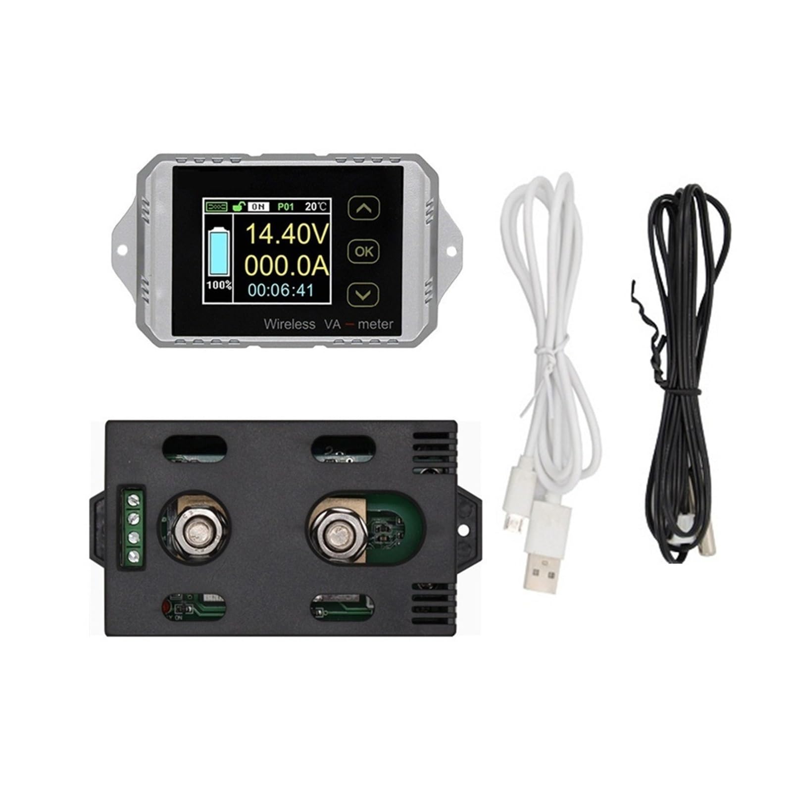 100V 200A Digitales drahtloses Amperemeter Voltmeter Batterietester Kapazitätsüberwachung Coulomb-Strommesser PräZise Erkennung