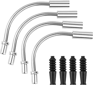Bike V Brake Noodle Cable Guide with End Caps - 8 Pcs Bicycle Brake Pipe Accessories