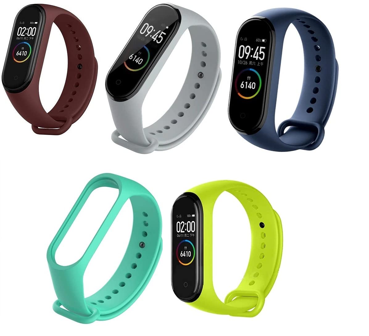 Adlynlife Band Strap Compatible with Mi Band 3 / Mi Band 4 (mi-Wine-Grey-Navy-Dark Green-LG) (B0979BLSTQ) Amazon Price History, Amazon Price Tracker