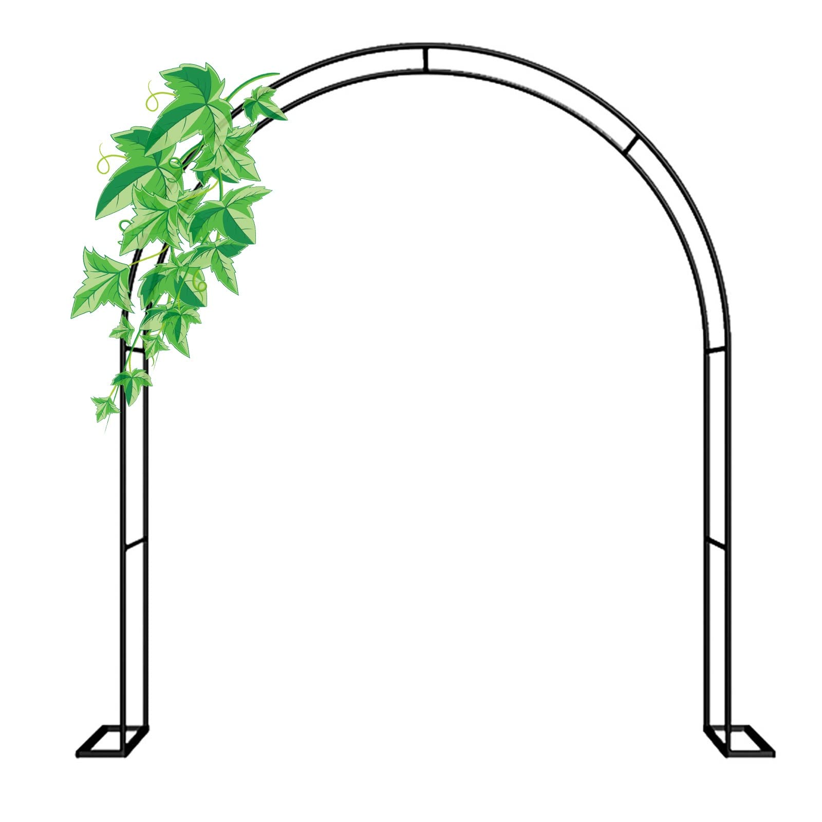 Arco de jardín de metal elegante, estructura inoxidable para rosas y clemátides 1