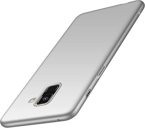 anccer Cover per Samsung Galaxy  Serie Colorato  Gomma Rigida Protezione Cadute Urti Compatibile con Samsung 2018  Argento Liscio 