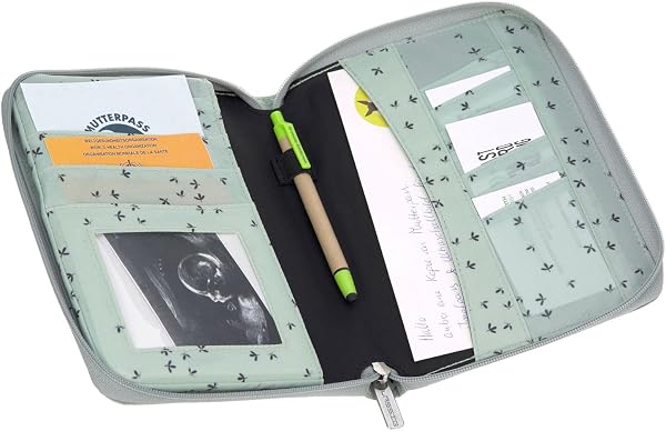 Lässig Trousse à Crayons Casual Document Pouch Floral Mint Bleu - 3