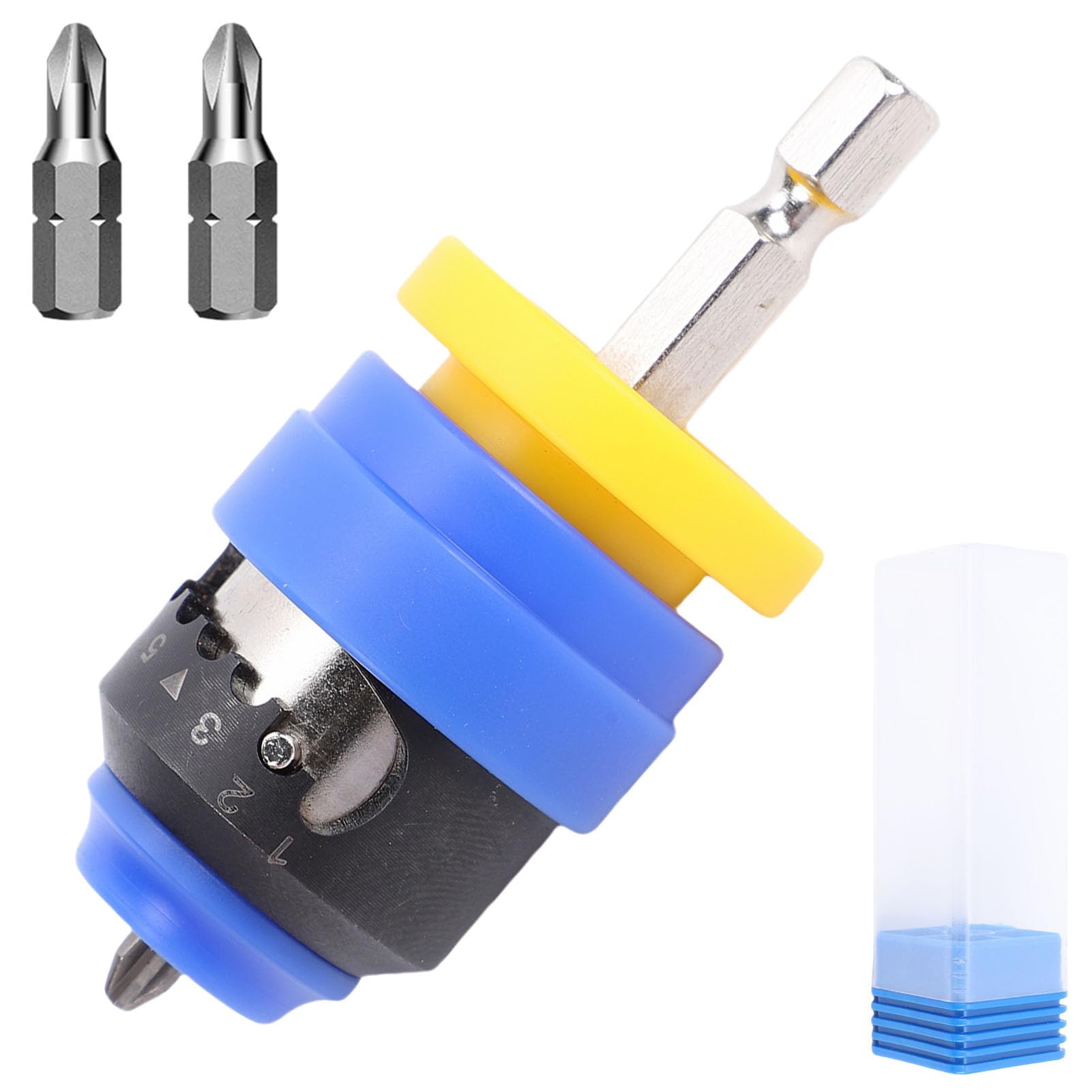 Posizionatore di viti con profondità regolabile a 7 livelli con supporto magnetico 2 punte di ricambio per cartongesso Conversione di trapano a percussione elettrico in pistola a
