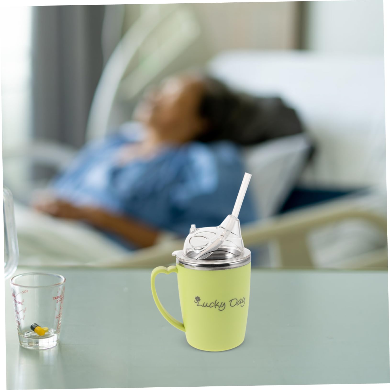 Hohopeti Inoxidable Vaso Silicona 350ml de Pajita de Acero Alimentación