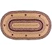 IHF HOME DECOR Oval Area Floor Carpet Braided Rug 20" x 30" New STAR WINE Design Jute Fabric