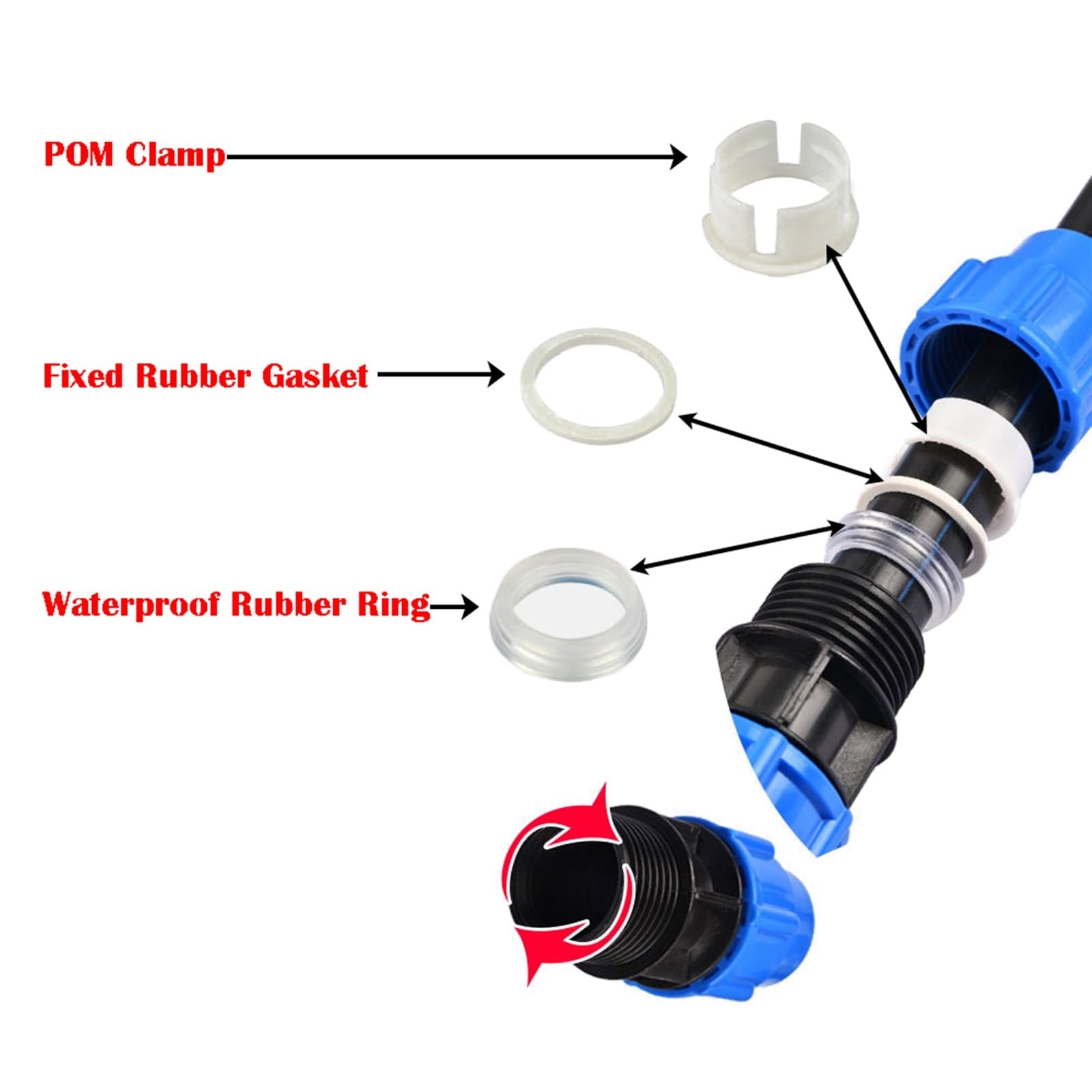 Connettore Per Rubinetto In Linea Da 8mm 10mm Tubo Spinato/tubo - Foto 2