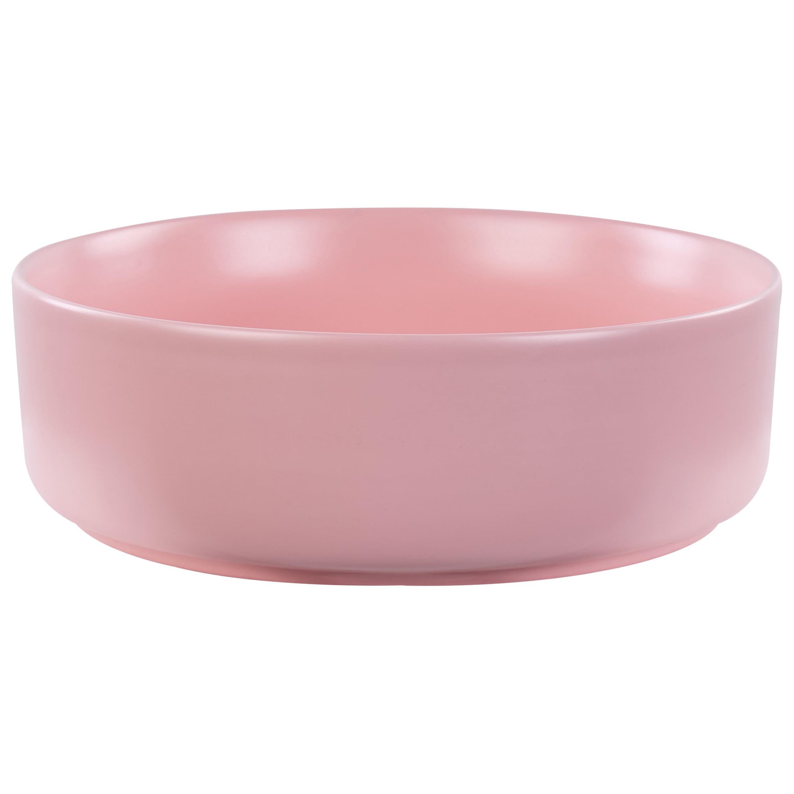 Umywalka łazienkowa nablatowa ceramiczna matowa okrągła 37 cm różowa Gudar