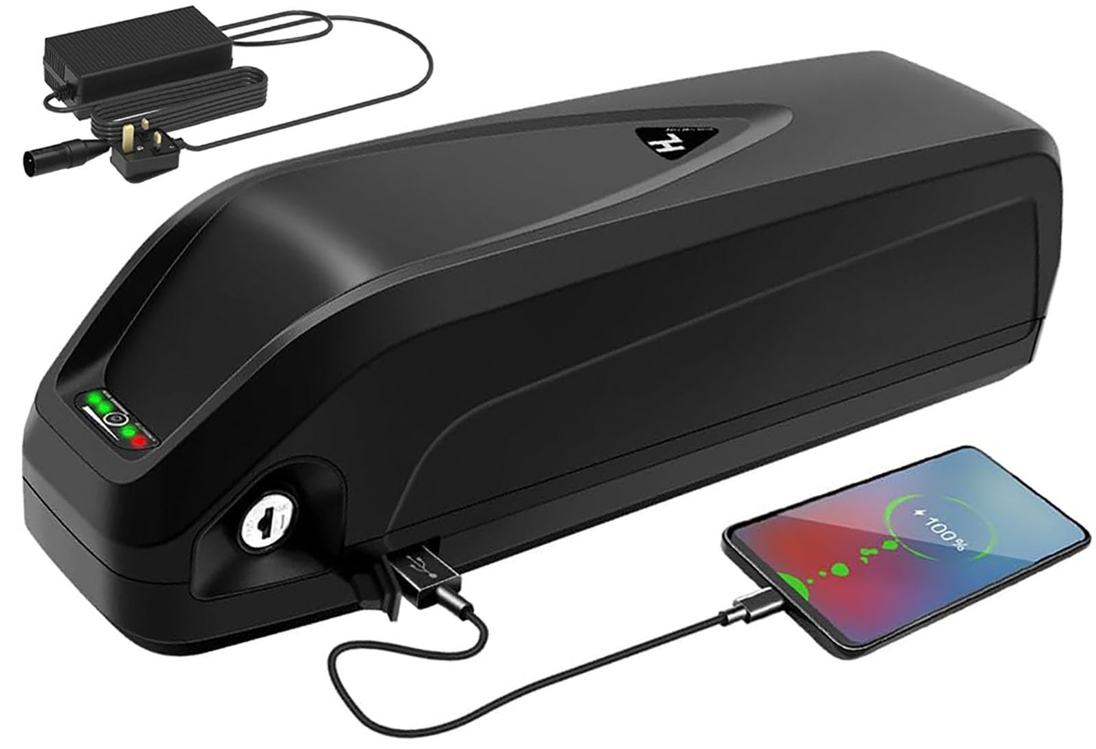 Batería de Bicicleta Eléctrica 48V 13Ah 15Ah 20Ah, E-Bike Bicicleta Eléctrica 48V 13Ah 15Ah 20Ah Batería De Alta Potencia Impermeable para 200W 500W 800W 1000W Motor 48V 20AH,5pin