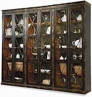 Vista 5 de Hooker Sanctuary - Vitrina con puerta de cristal fina de dos puertas, color negro ébano