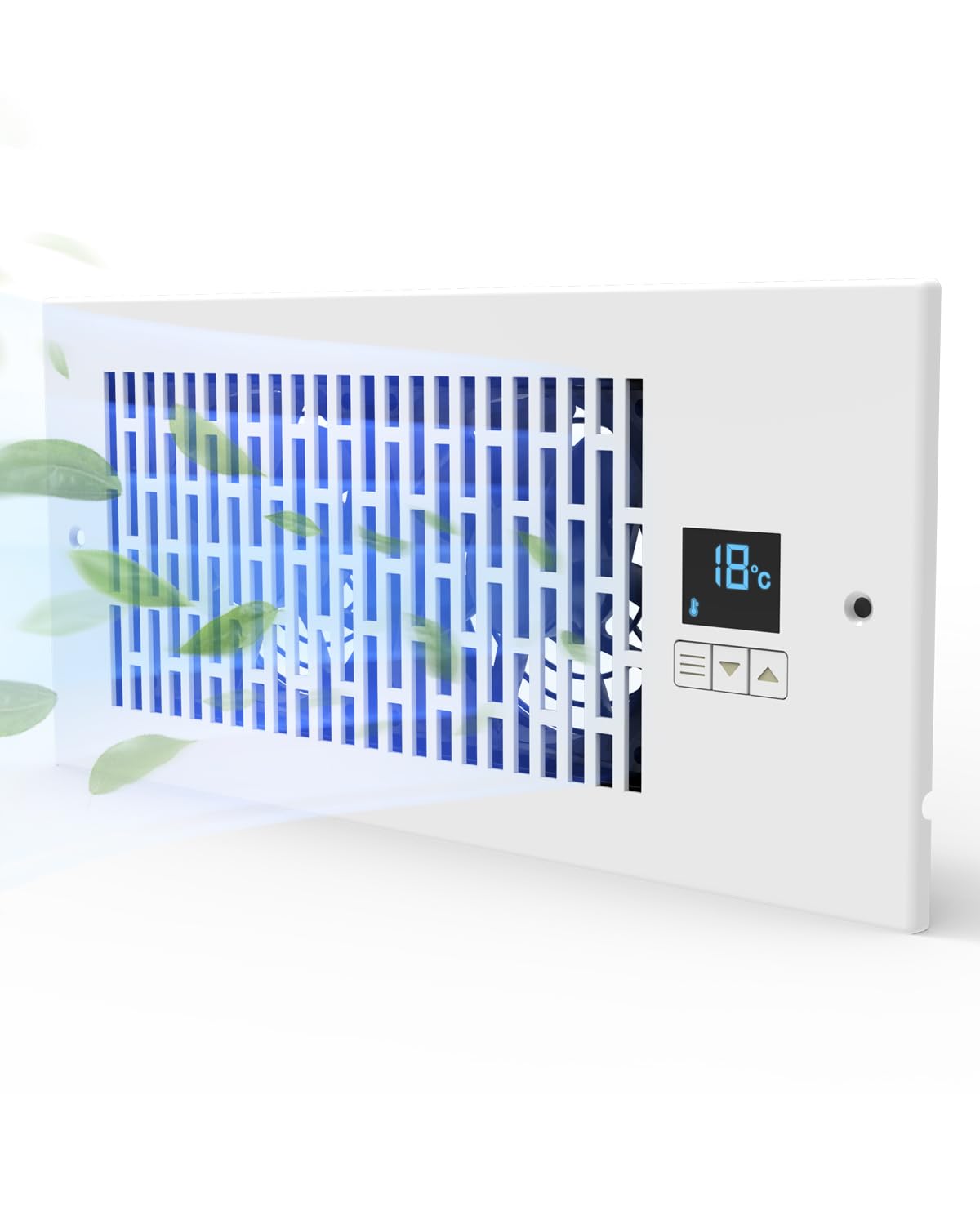 (for 2 pack) AIRDANCE Register Boost Fan with Thermostat Control, Air Vent Fan Booster, Heating Cooling AC Vent (Matte White)