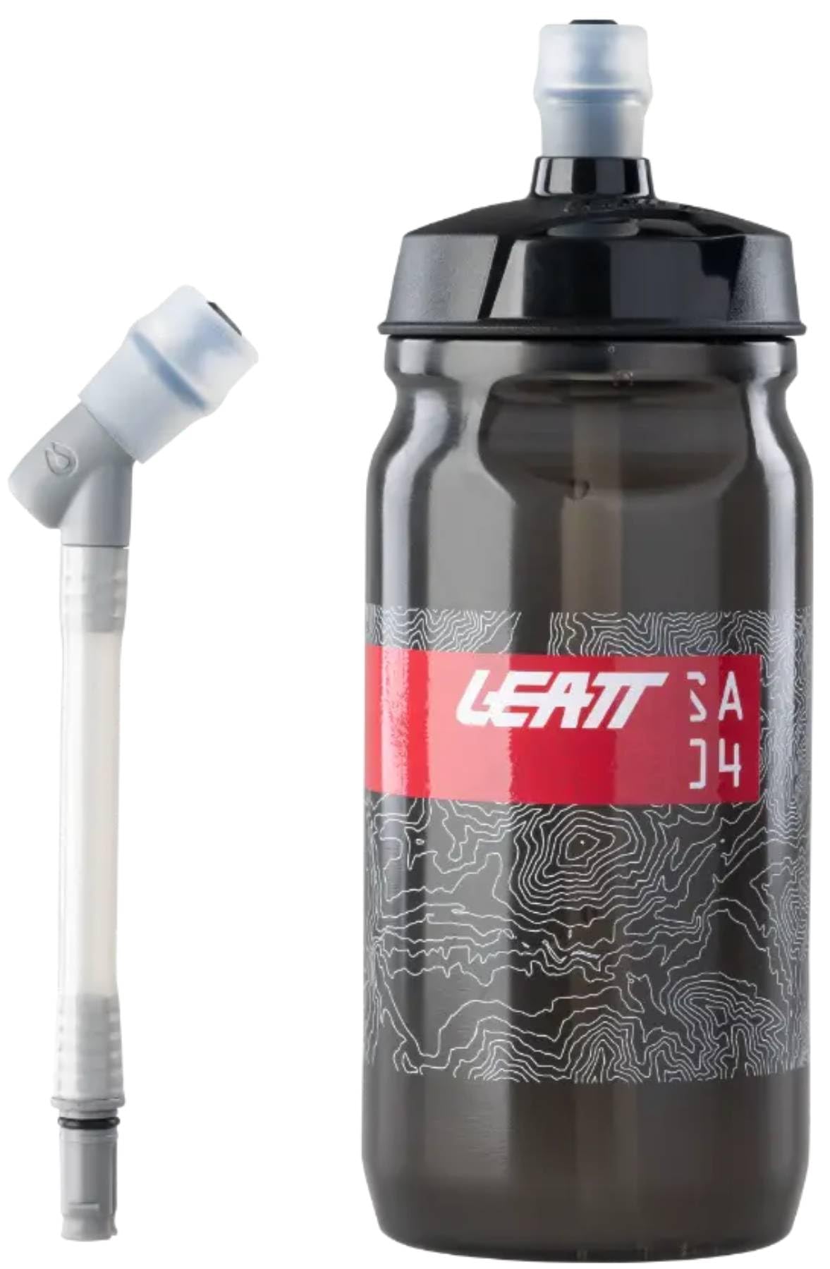 Leatt 600ml Convertible Water Bottle SteadySip Smoke