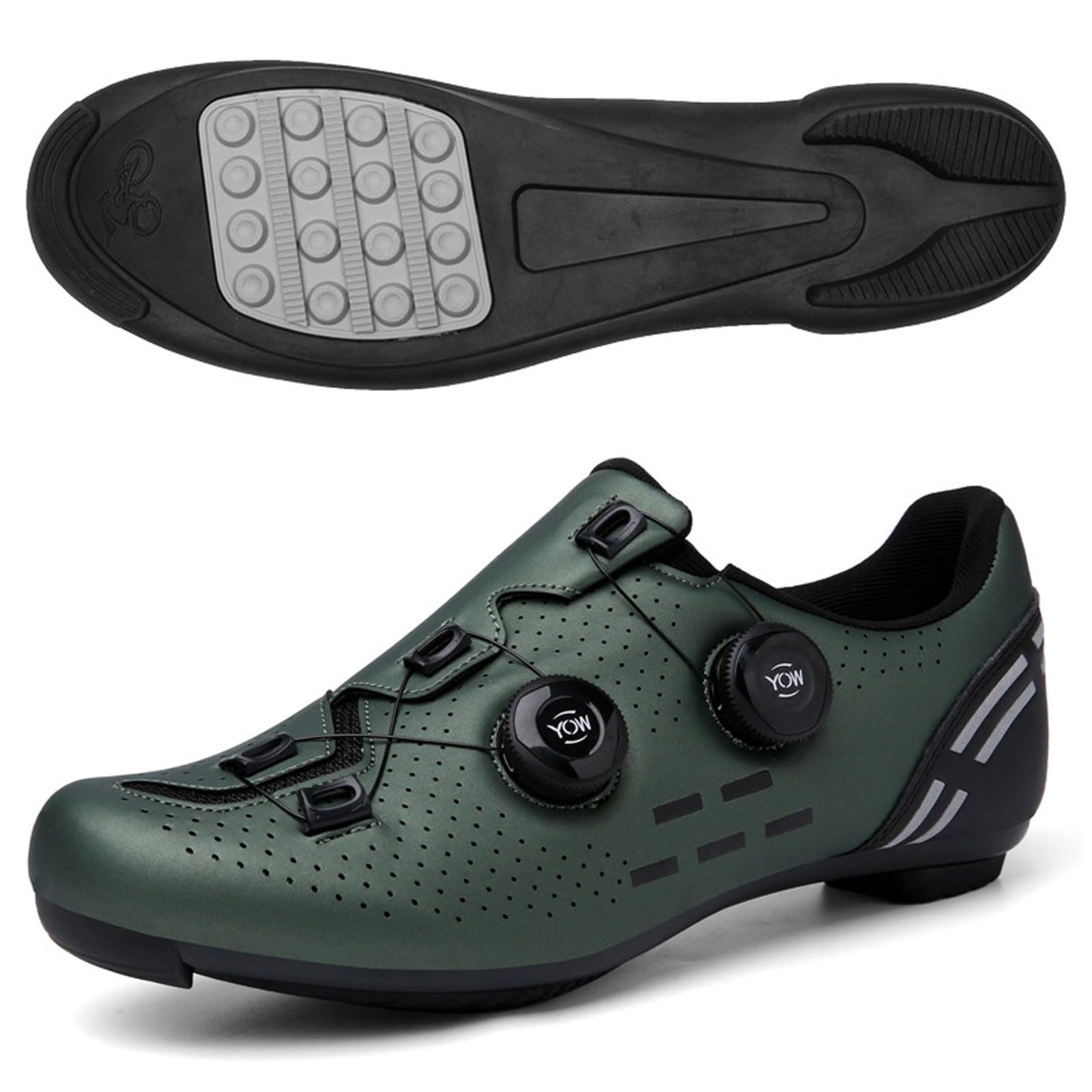 ForceRoute Cycling Shoes for Men and Women - Road and Mountain Bike Riding Shoes, Lightweight, Breathable, With Reflective Stripes