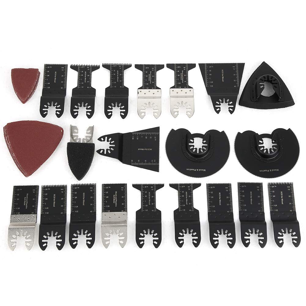 Cuchillas Multiherramienta 18 Piezas Hoja de Sierra Oscilante Accesorios de Herramienta Oscilante Multiherramienta para Worx, Dewalt, Makita, Bosch, Fein Multimaster, etc.