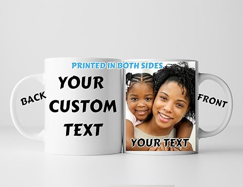 Custom Mugs with Your Text and Image or Logo on it Durable Personalized Cup 12oz Ceramic Mug Custom Gift Taza Personalizadas Microwave Safe Great