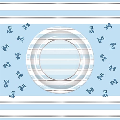 Miniatura 5 de Beistle Its A Boy - Confeti de bebé para fiesta de revelación de género 05 onzas de plástico metálico para decoración de mesa