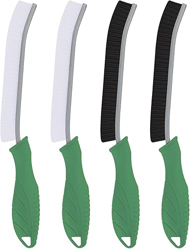 4 cepillos de limpieza de baño, cepillo de inodoro profundo, con agujero para colgar, cepillo multifuncional para limpiar huecos, cerdas para