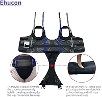 Vista 5 de Arnés de pie acolchado cómodo para personas o discapacitados para entrenamiento de apoyo ambulante, carga de seguridad de 500 libras (pequeño)