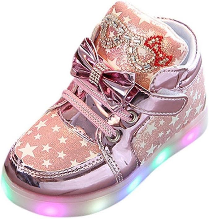 Toddler Baby Fashion Sneakers Star Luminous Child Casual Colorful Light Shoes