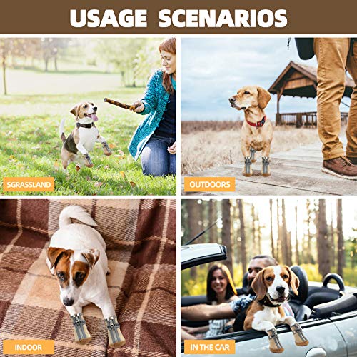 Hcpet Dog Shoes For Small Dogs Boots, Waterproof Dog Booties Paw Protector For Hot Pavement Winter Snow Hiking Booties 4Pcs #TOP6
