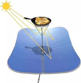 ANXYYDS Portable Solar Cooker, 1800W 1.5m Diameter Camping Outdoor Solar Cooker for Solar Heating, Visual Education or DIY Solar Concentrator 59'' Diameter