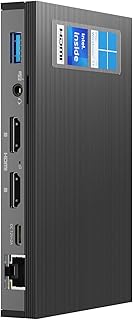 Mini PC, MeLE Quieter2Q Windows 11 Pro Fanless Mini PC,Celeron J4125 8G 256G Small Desktop Computer Support Dual 4K Output,Dual WiFi,Gigabit Ethernet, BT4.2,Small Form Factor PC for Business/Industry