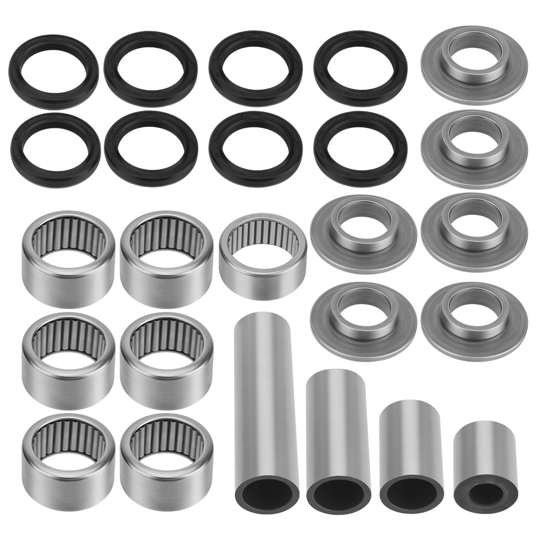 Kit de rodamientos y retenes del sistema de bieletas del basculante apto para Kawa-saki Arctic Cat ATV KFX400 DVX 400 2003-2008 92046-S018 3406-096