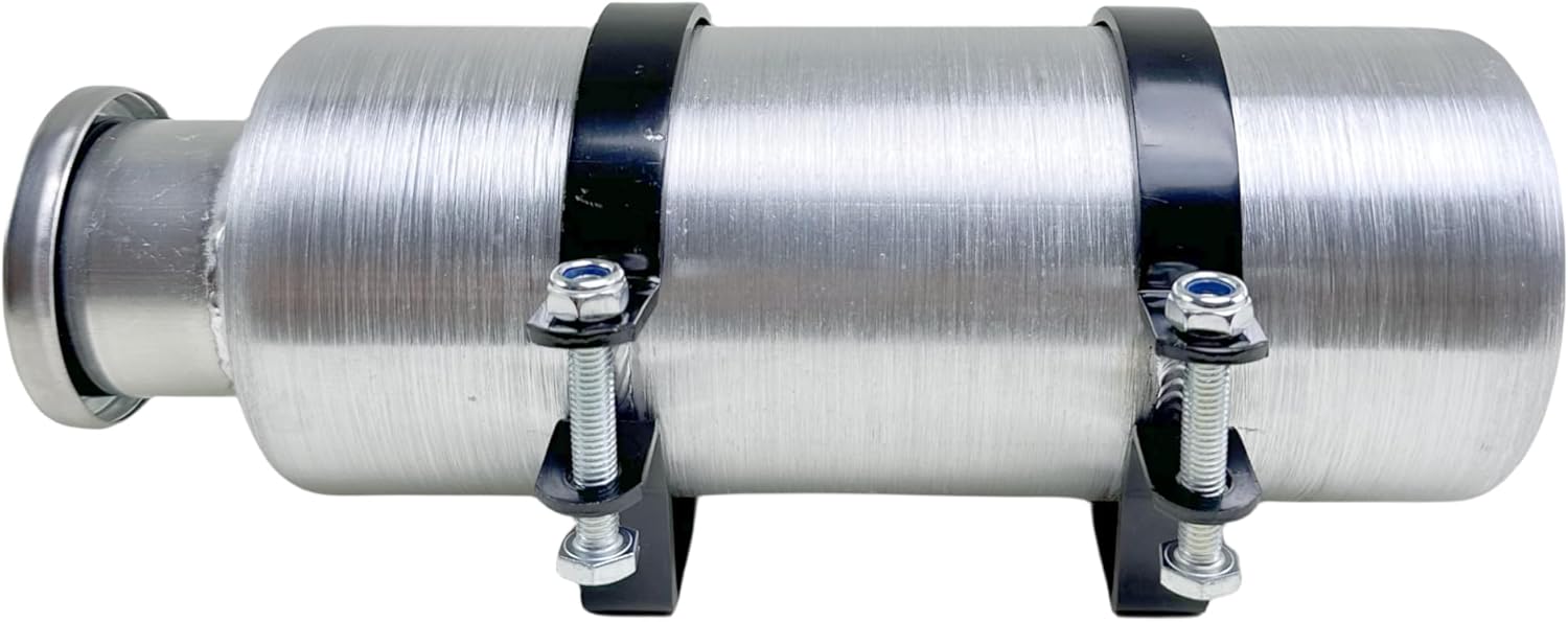 JSD 0.48 Gallon 4" x 10" Vertical Aluminum Gas Tank Fuel Cell Tank 1/8" NPT Outlet for GO-Kart, Mini Bike